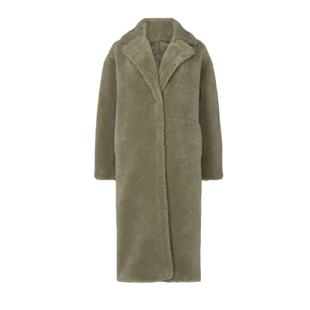Stand Studio Olive Teddy Jacket